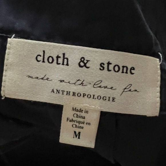 Navy Blue Cloth & Stone Button-up with Ruffle Sleeve Detail - Picture 4 of 5